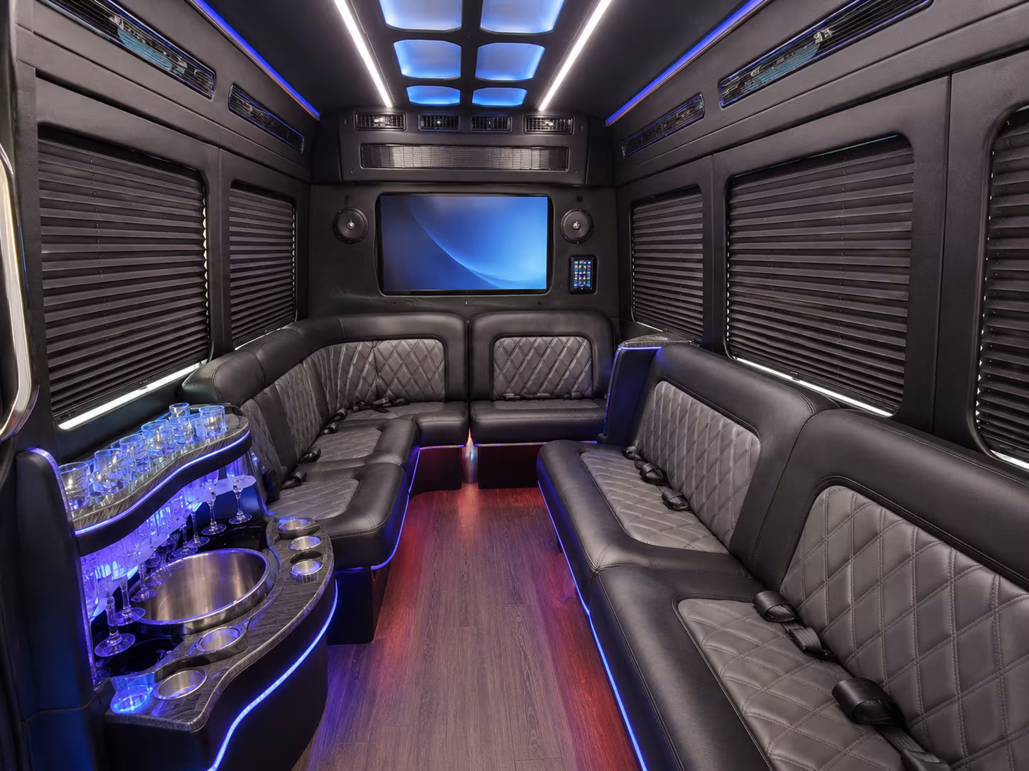erie party bus interior