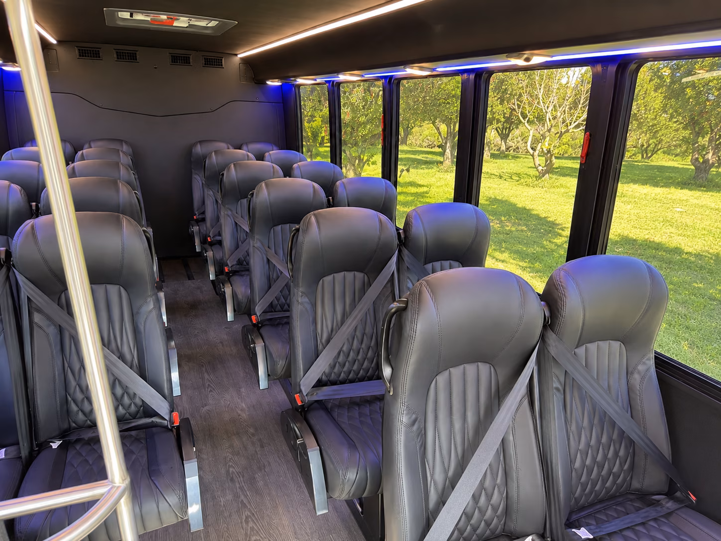 erie religious group transportation onboard seating